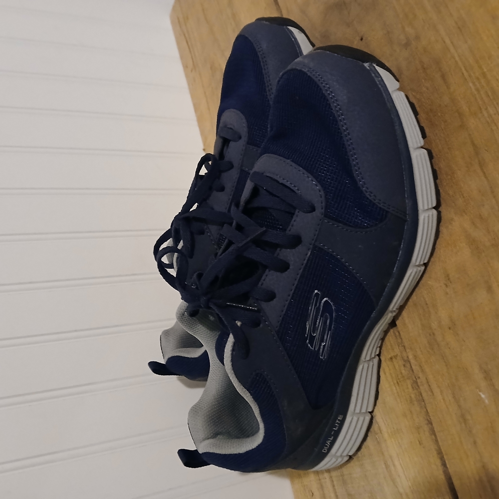 Skechers Blue and Gray Sneakers with Breathable Mesh